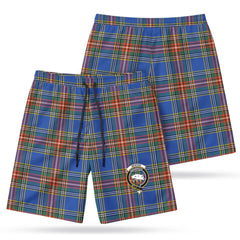 Beaton Ancient Tartan Crest Men's Beach Shorts