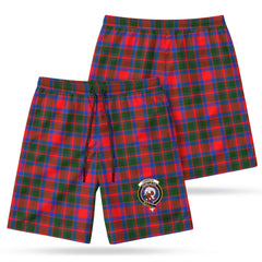 Carrick District Tartan Crest Men's Beach Shorts