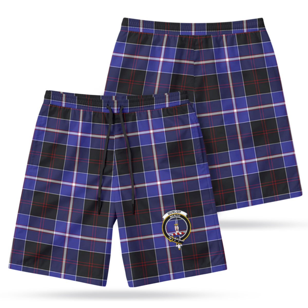 Dunlop Modern Tartan Crest Men's Beach Shorts