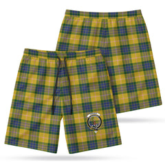 Fraser (of Lovat) Yellow Tartan Crest Men's Beach Shorts