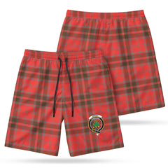 Grant Weathered  Tartan Crest Men's Beach Shorts