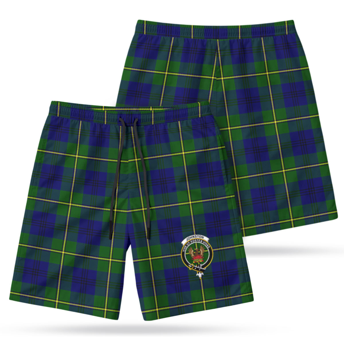 Johnston of Caskieben Tartan Crest Men's Beach Shorts