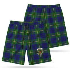 Johnston of Caskieben Tartan Crest Men's Beach Shorts
