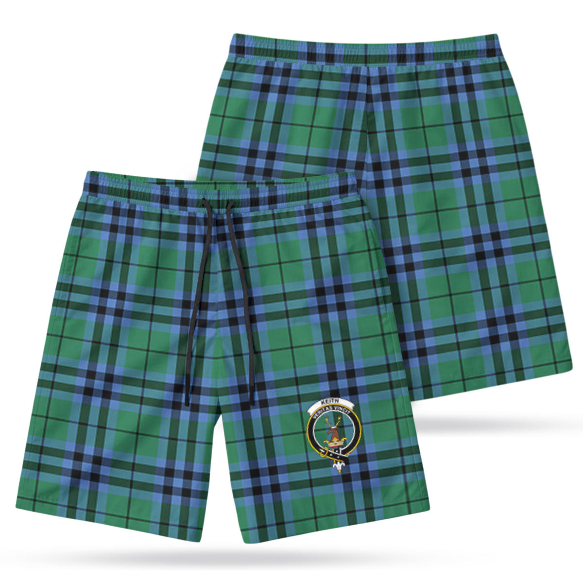 Keith Ancient Tartan Crest Men's Beach Shorts