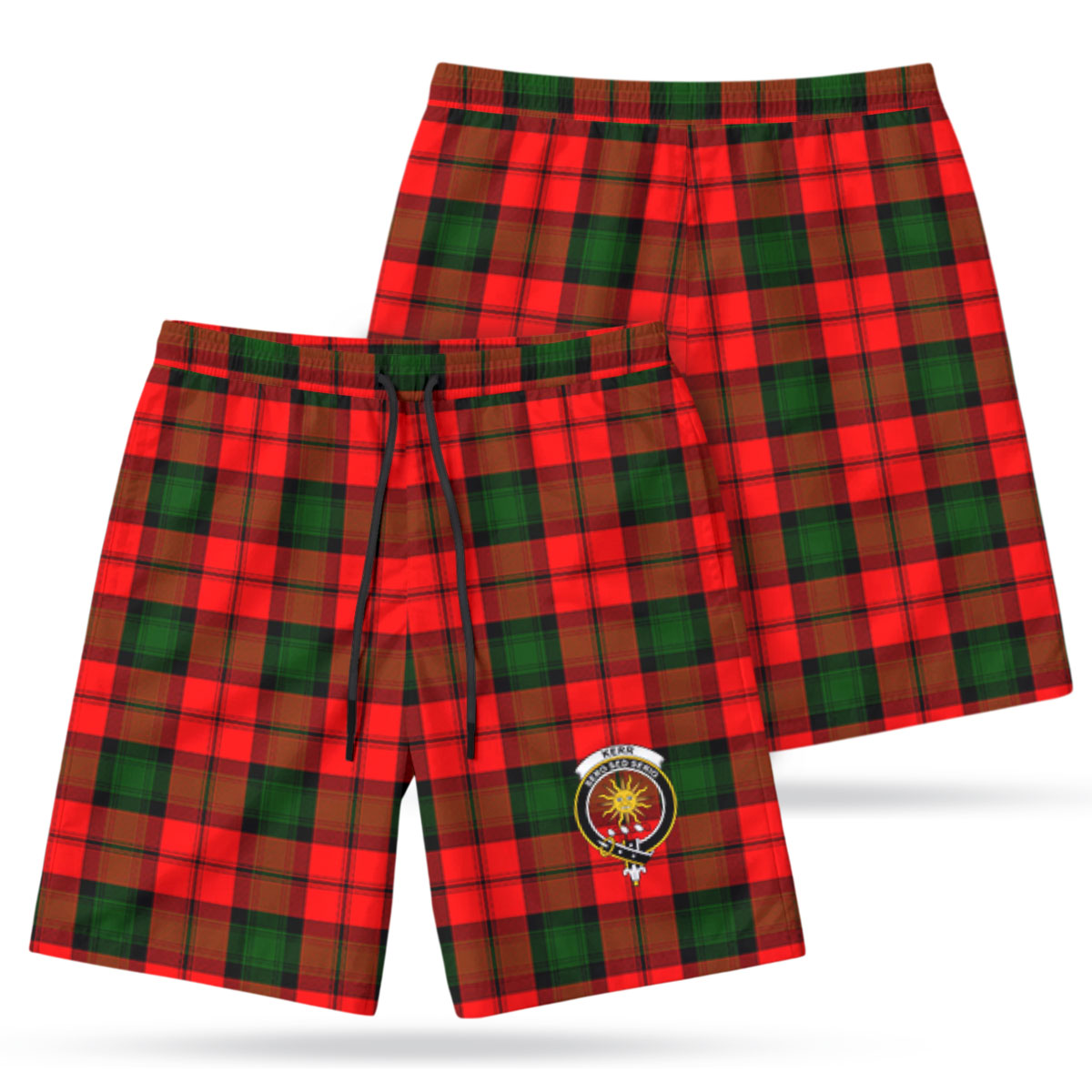 Kerr Modern Tartan Crest Men's Beach Shorts