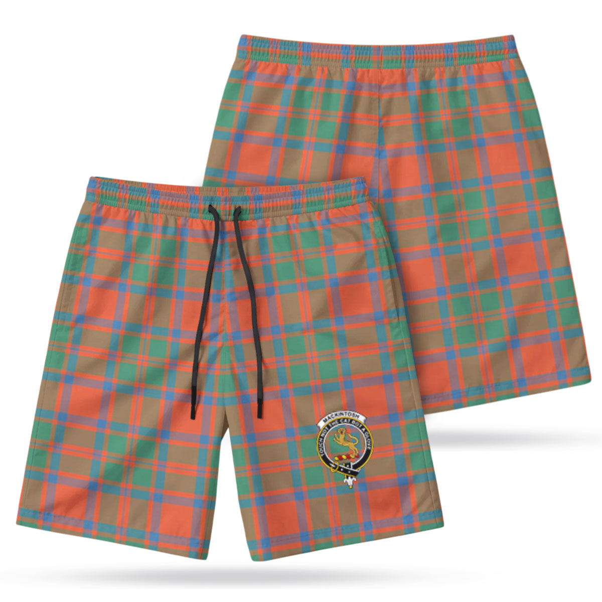 MacKintosh Ancient Tartan Crest Men's Beach Shorts