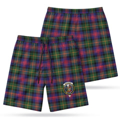 MacLennan Modern Tartan Crest Men's Beach Shorts