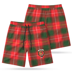 MacPhee Modern Tartan Crest Men's Beach Shorts
