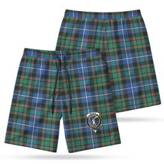 MacRae Hunting Ancient Tartan Crest Men's Beach Shorts