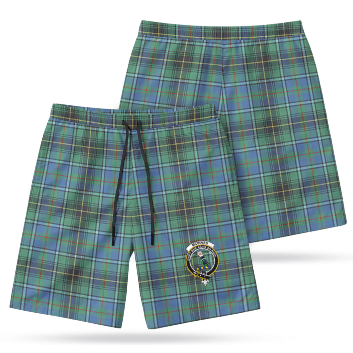 McInnes Ancient Tartan Crest Men's Beach Shorts