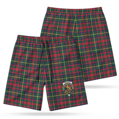 McIntosh Hunting Modern Tartan Crest Men's Beach Shorts