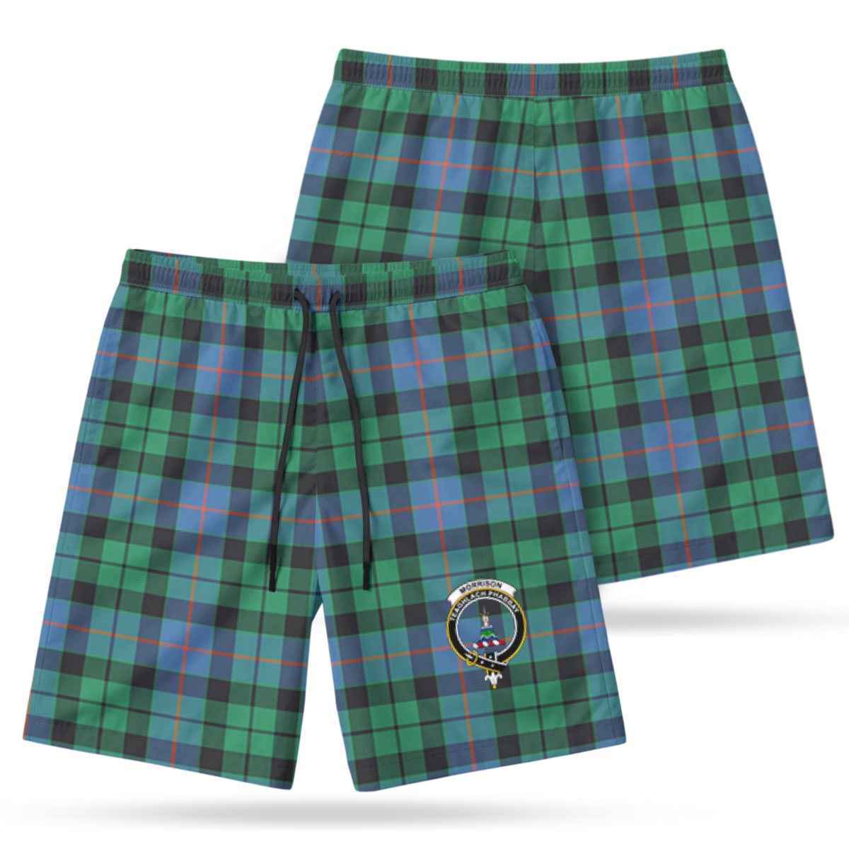 Morrison Ancient Tartan Crest Men's Beach Shorts