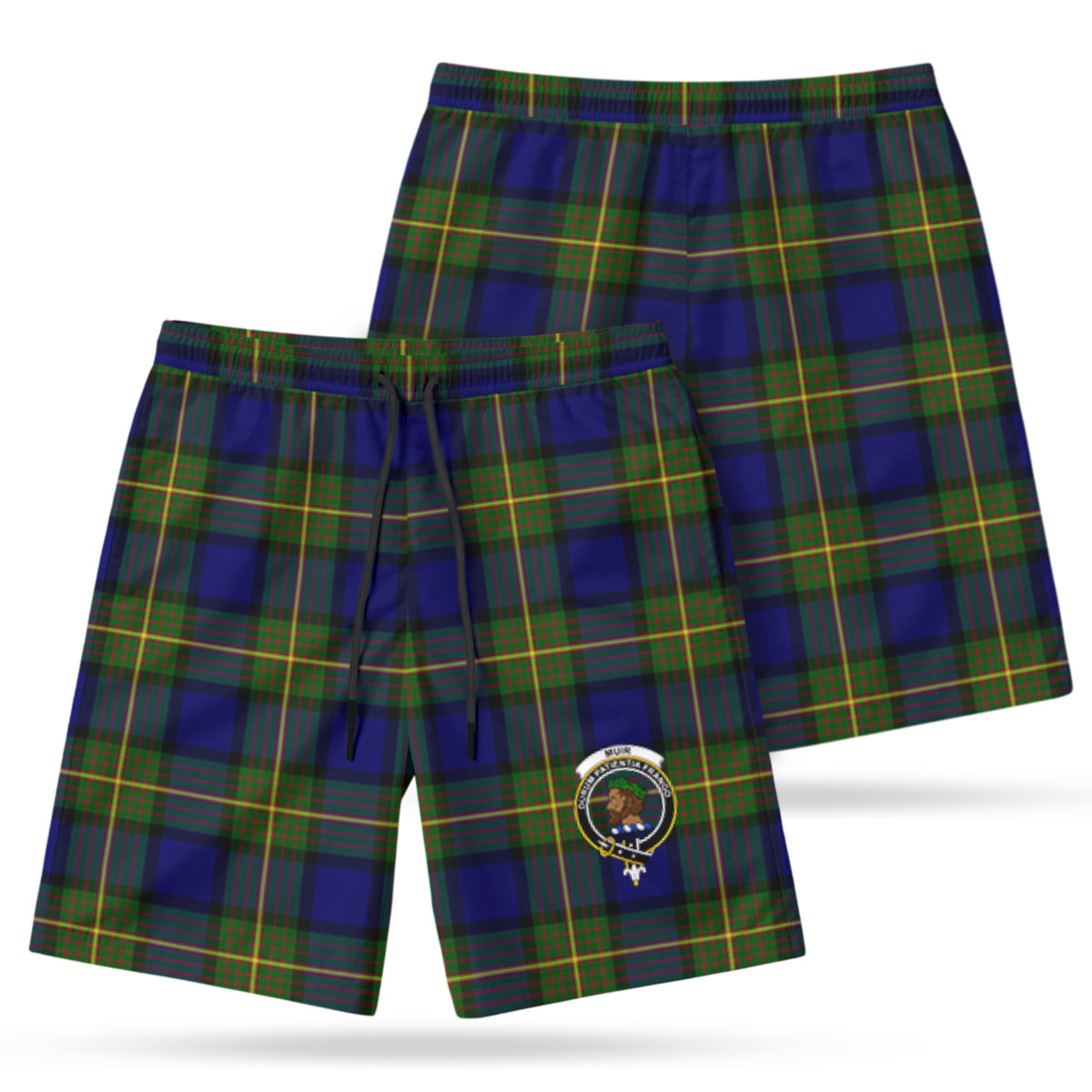 Muir Tartan Crest Men's Beach Shorts