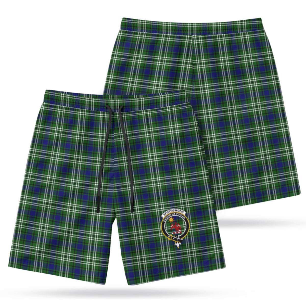 Spottiswood Tartan Crest Men's Beach Shorts