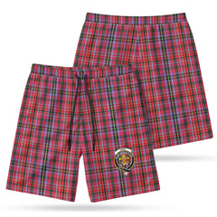 Udny Tartan Crest Men's Beach Shorts