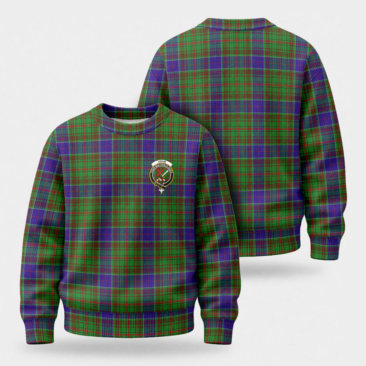 Adam Tartan Crest Sweater