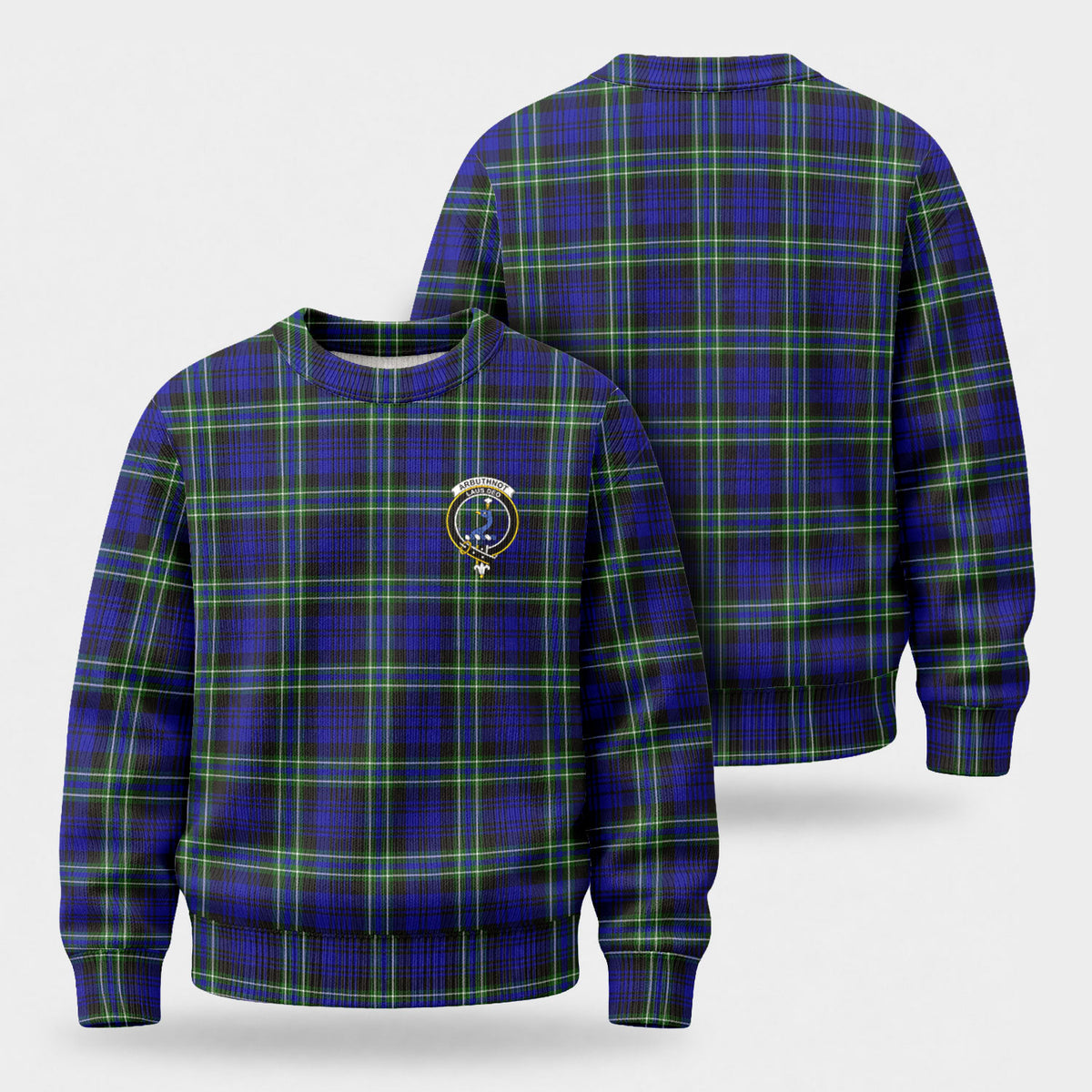 Arbuthnot Modern Tartan Crest Sweater
