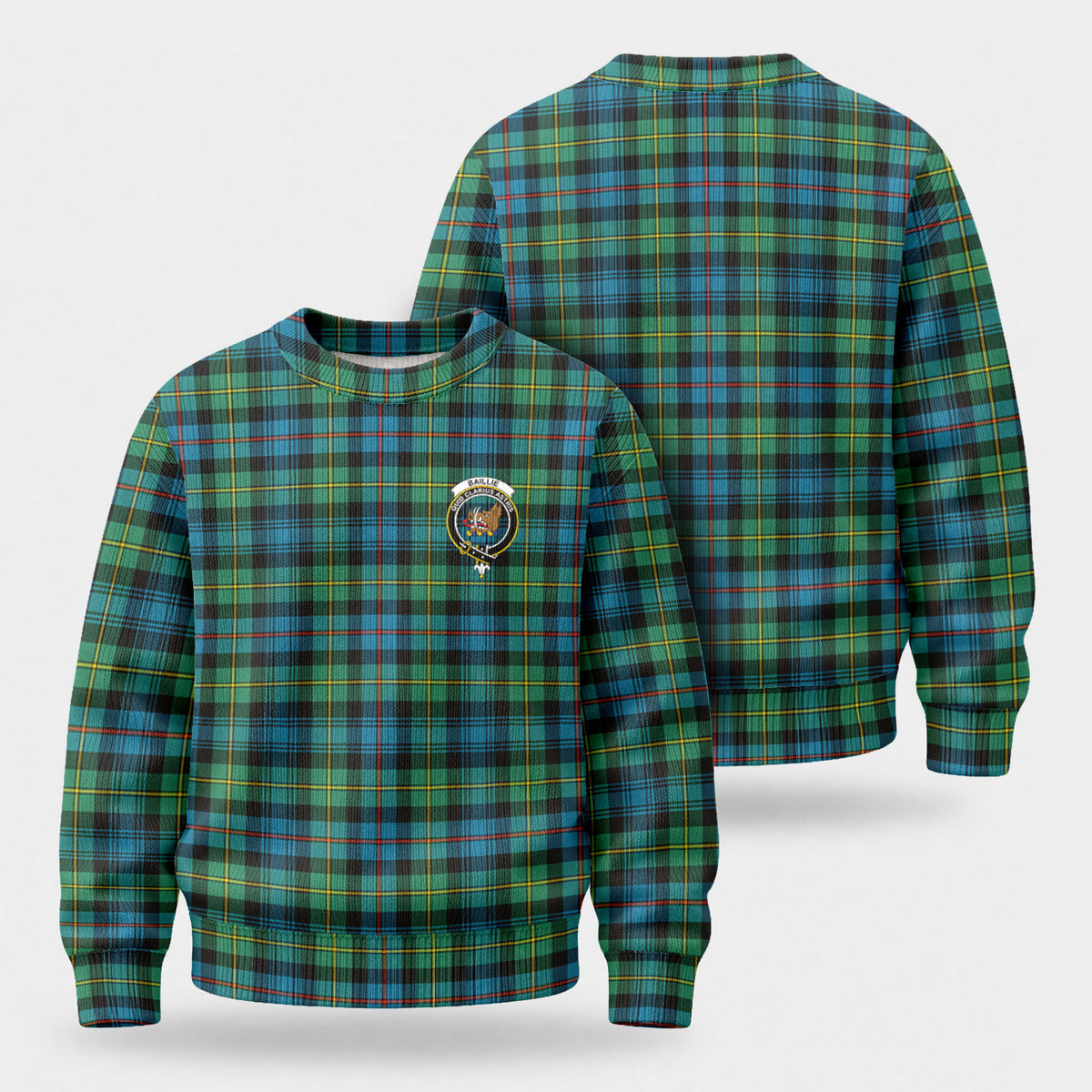 Baillie Ancient Tartan Crest Sweater