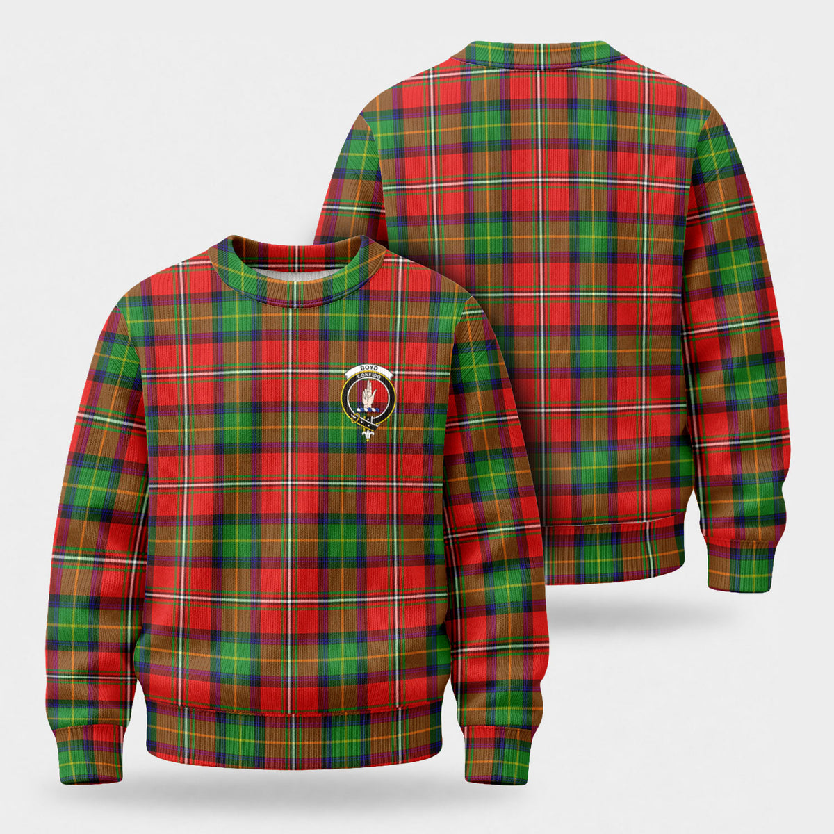 Boyd Modern Tartan Crest Sweater
