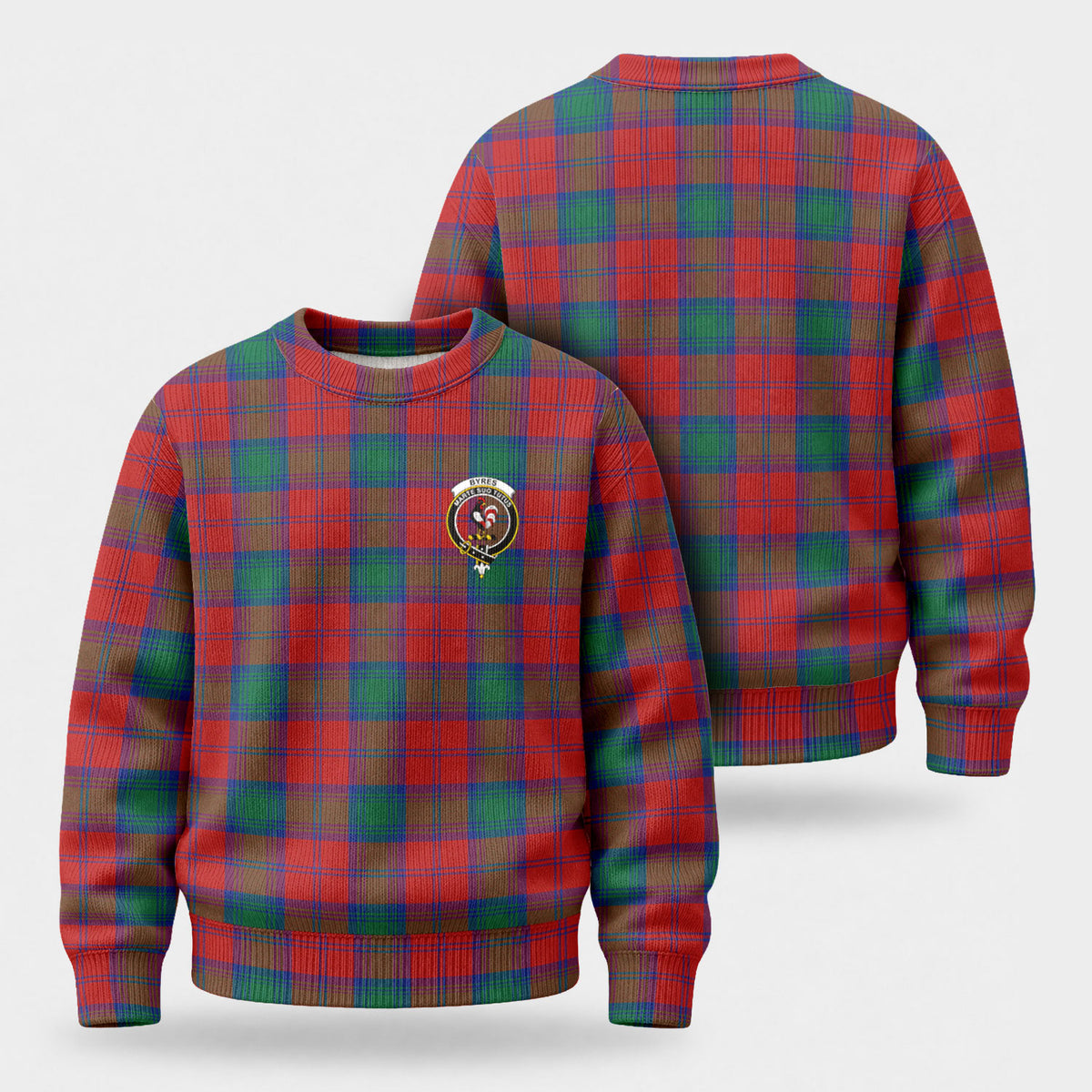 Byres Tartan Crest Sweater