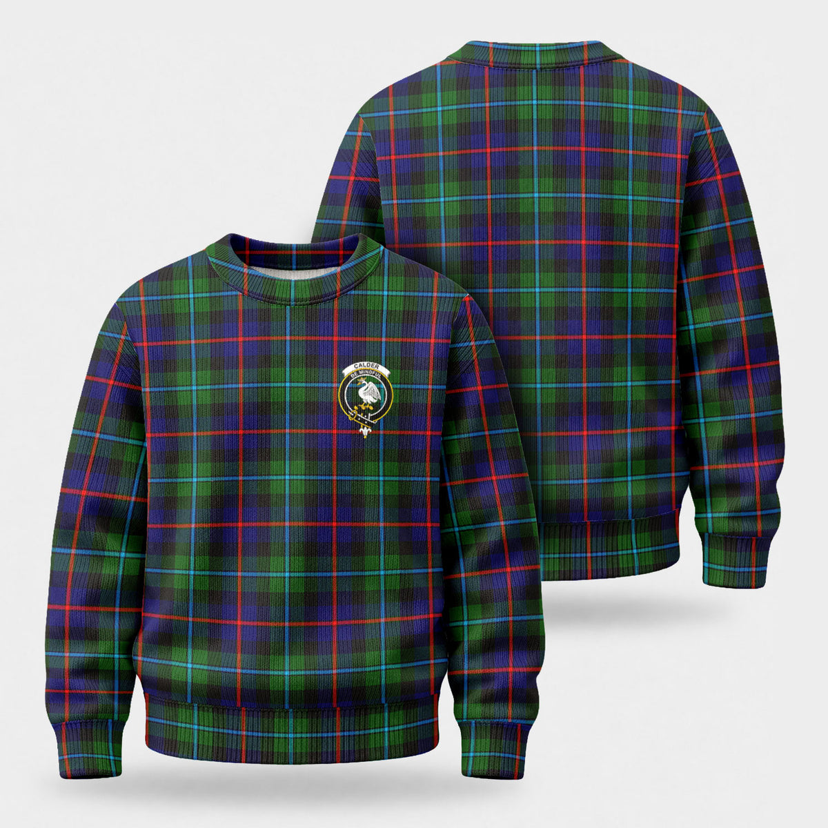 Calder (Calder-Campbell) Tartan Crest Sweater