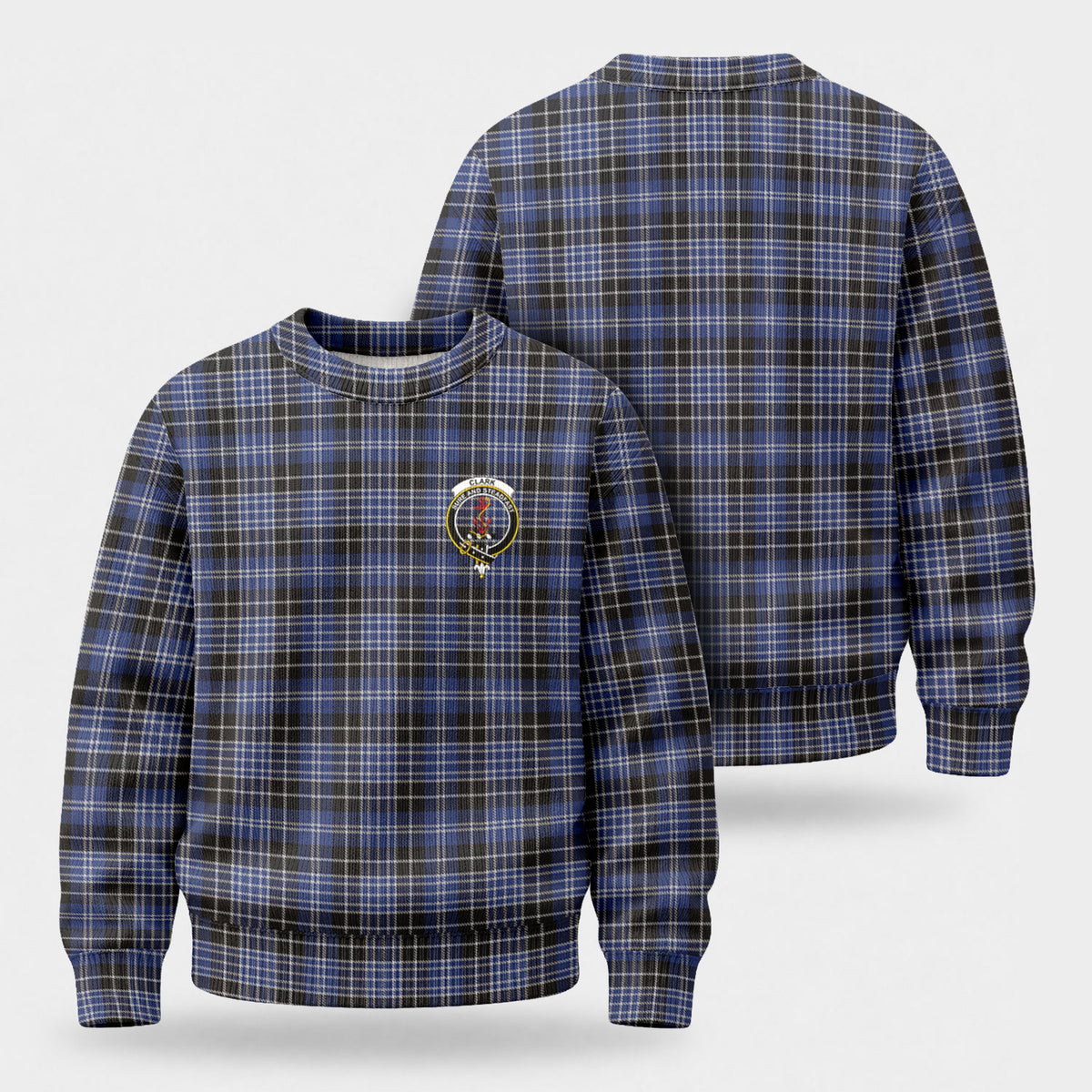 Clark Modern Tartan Crest Sweater