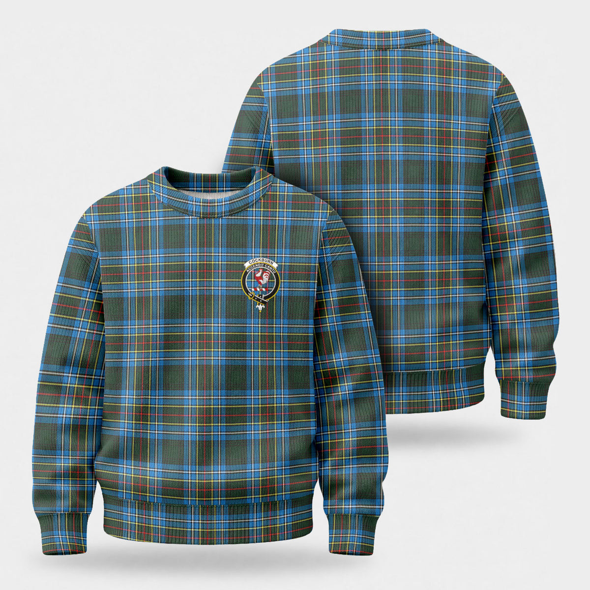Cockburn Modern Tartan Crest Sweater