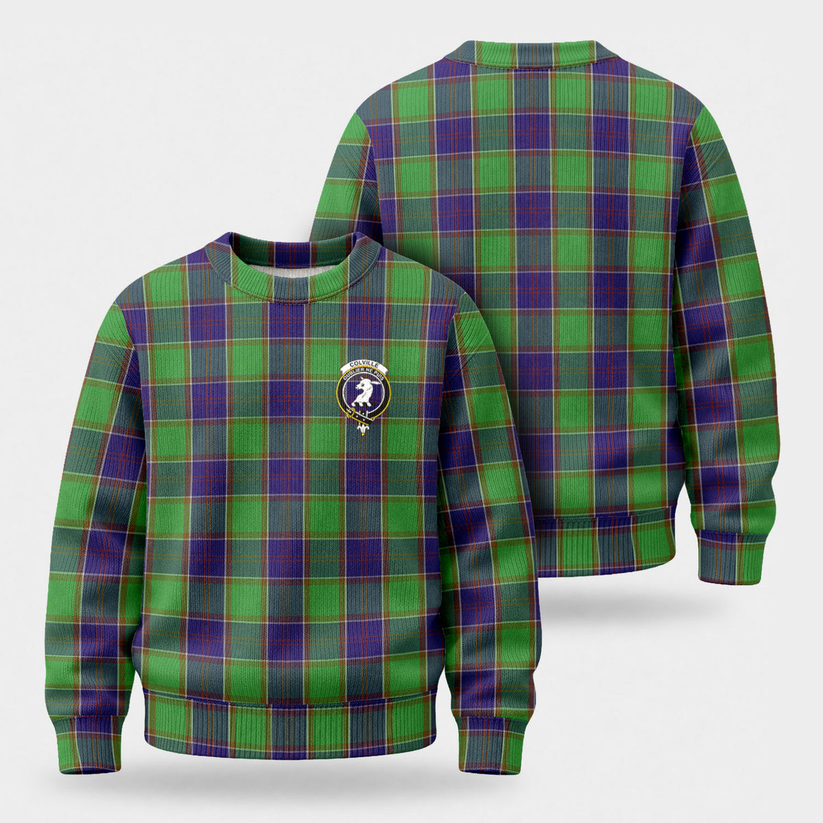 Colville Tartan Crest Sweater