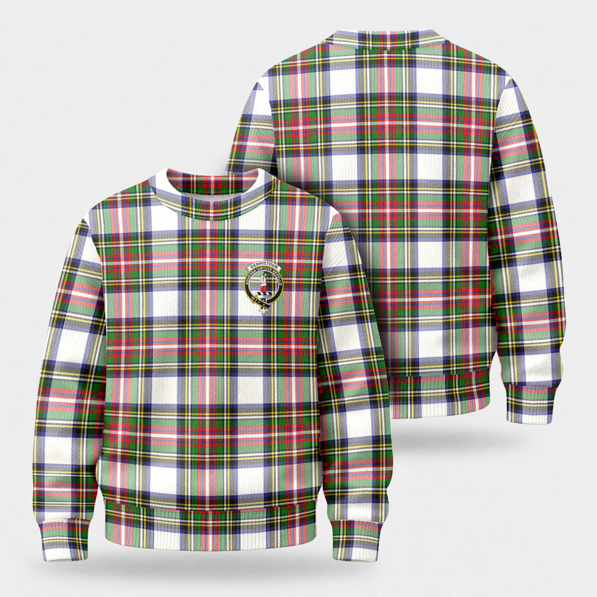 Dennistoun Tartan Crest Sweater