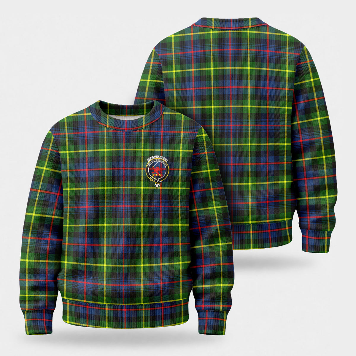 Farquharson Modern Tartan Crest Sweater