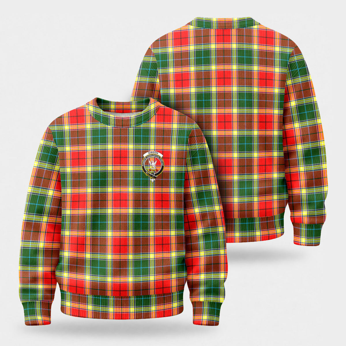 Gibson Tartan Crest Sweater
