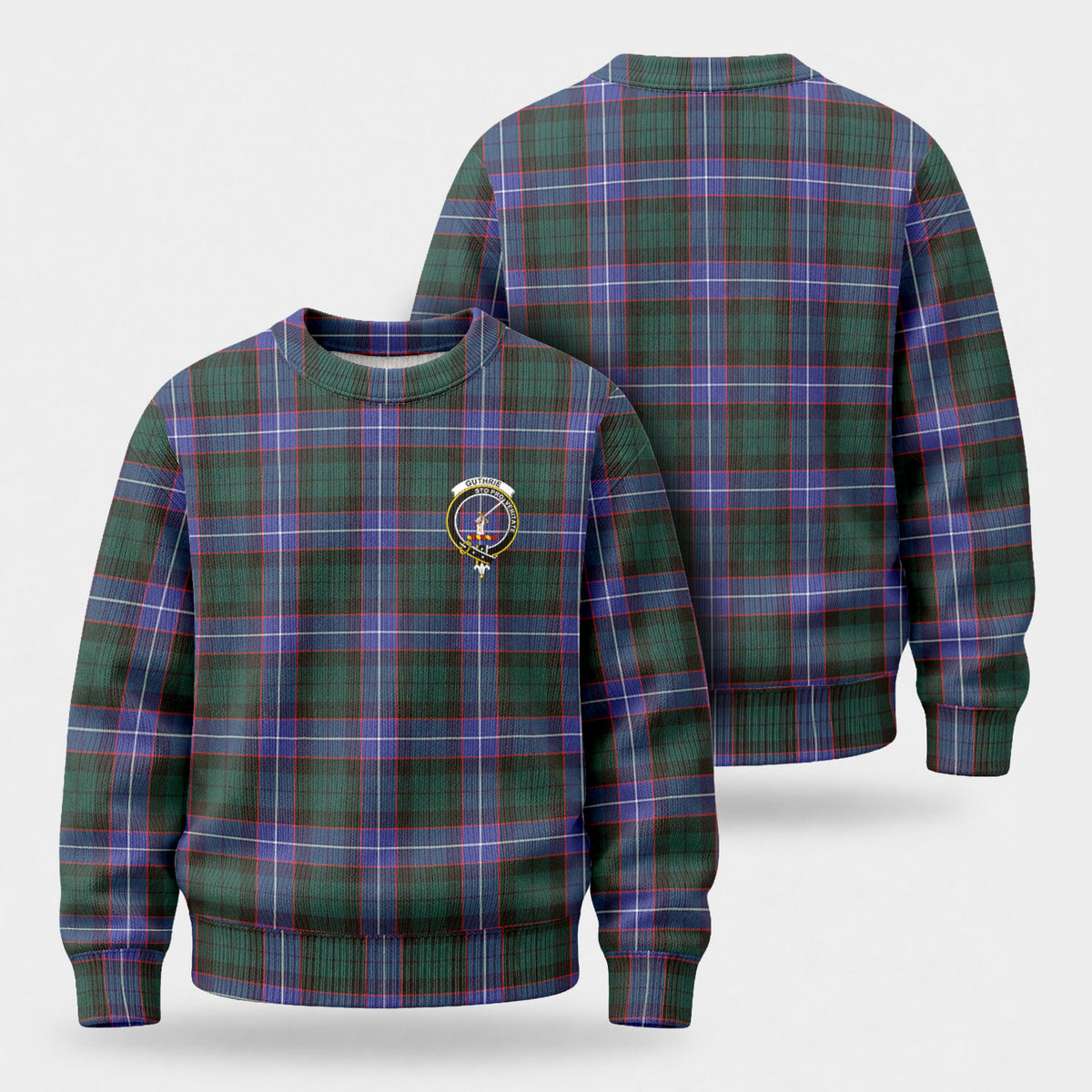 Guthrie Modern Tartan Crest Sweater