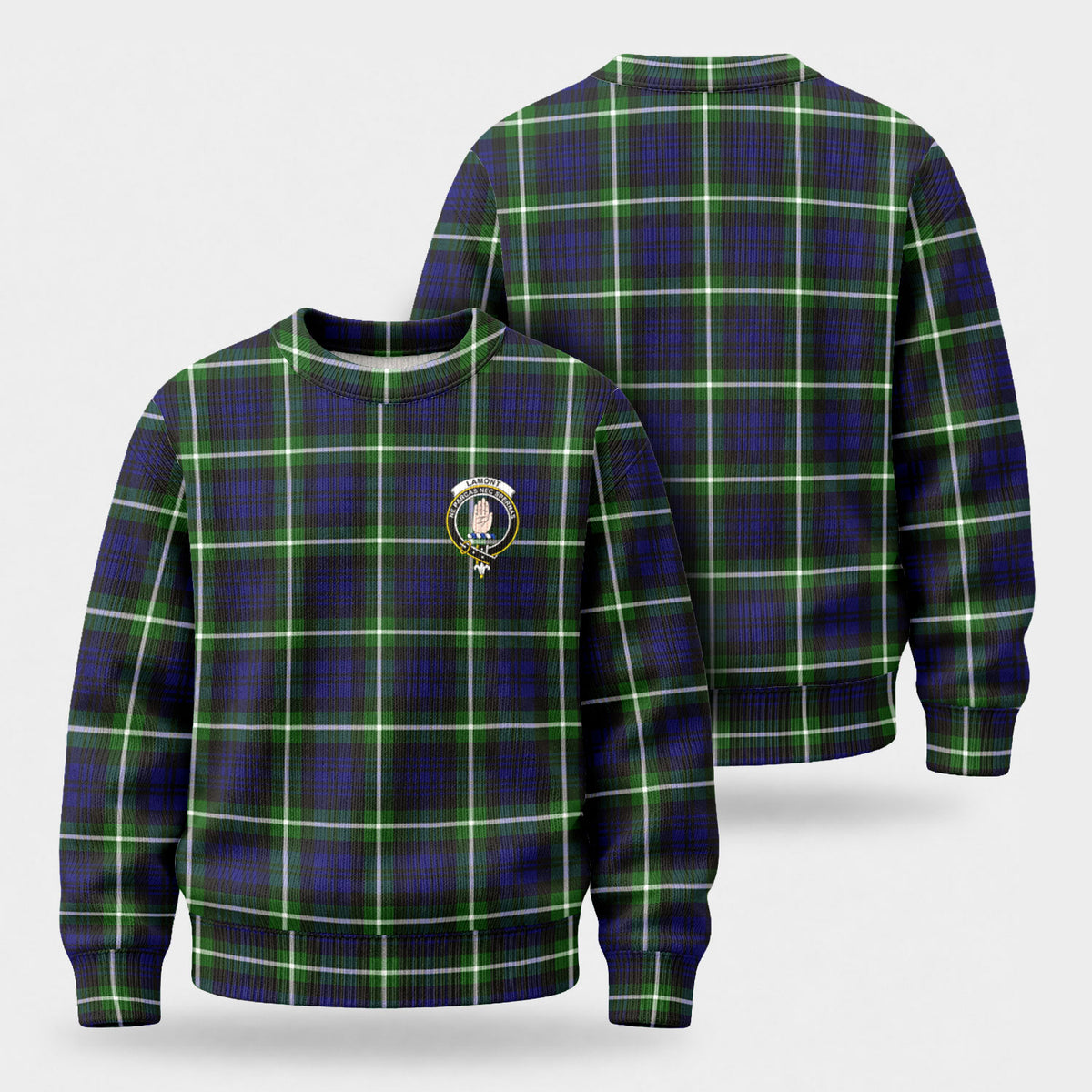 Lamont Modern Tartan Crest Sweater