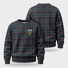 Leslie Hunting Modern Tartan Crest Sweater