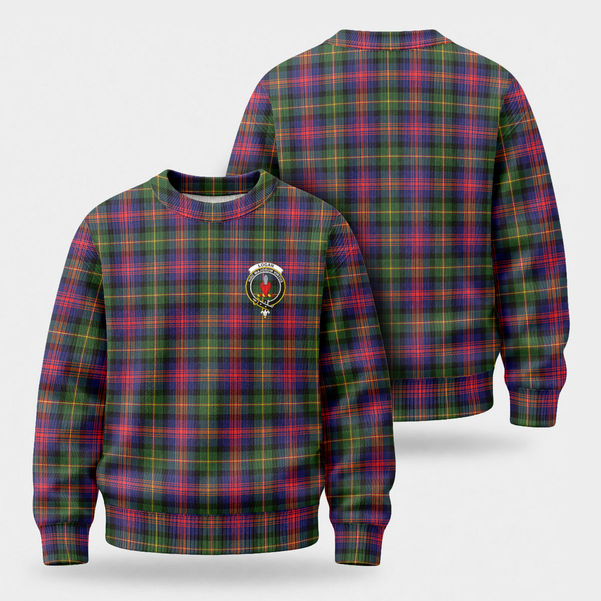 Logan Modern Tartan Crest Sweater