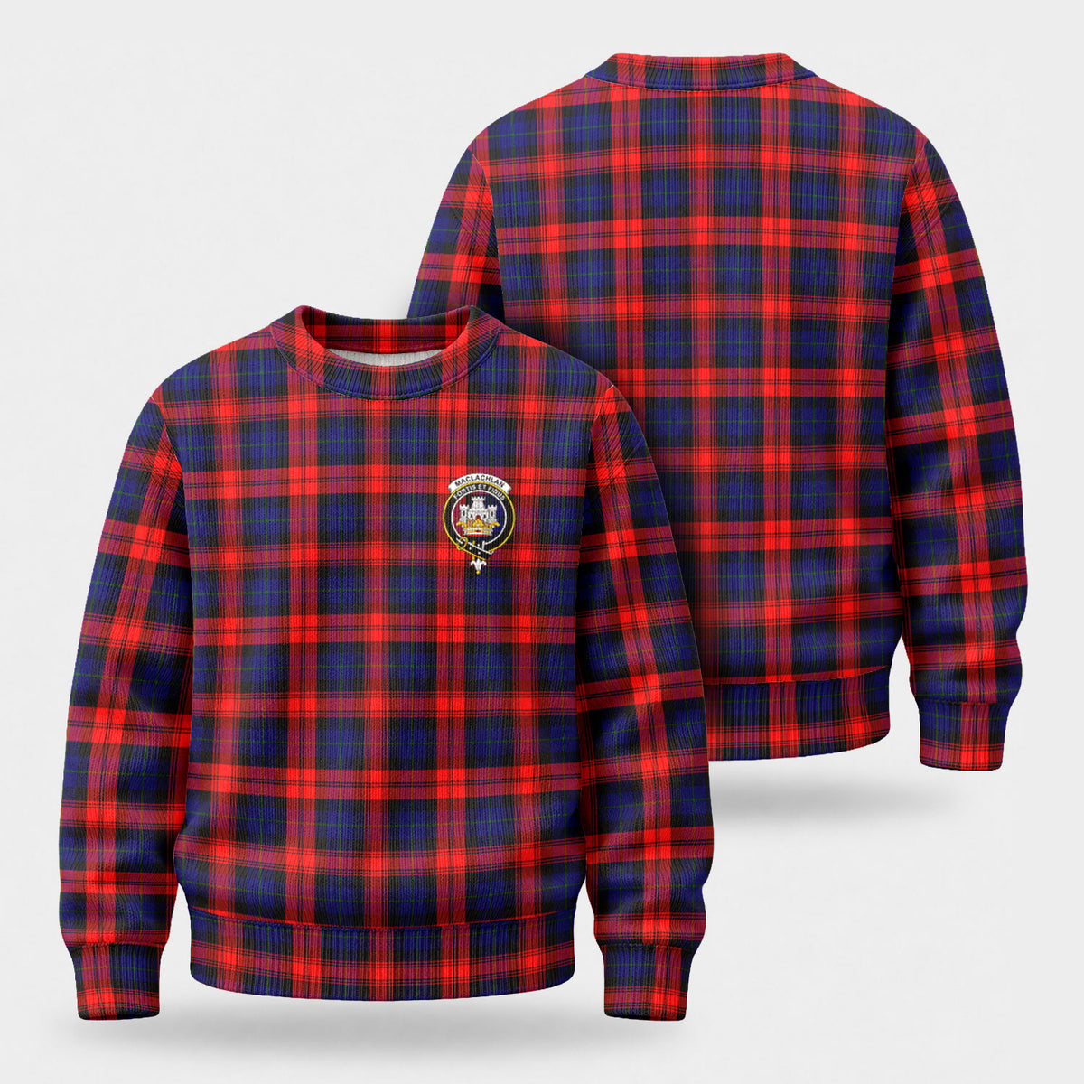 MacLachlan Modern Tartan Crest Sweater