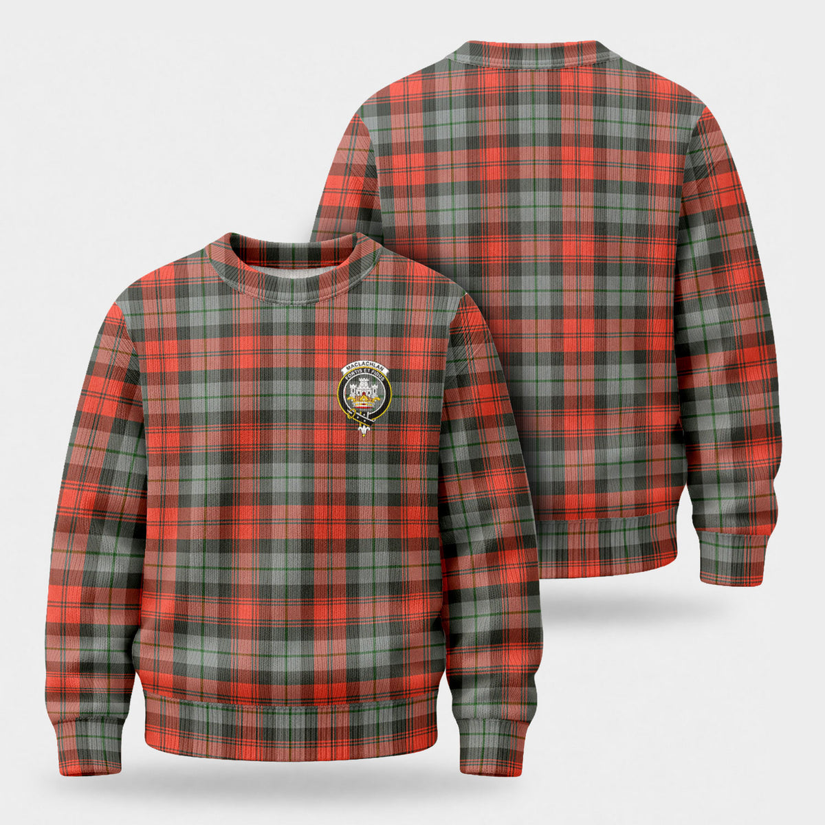 MacLachlan Weathered Tartan Crest Sweater