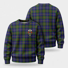 MacLeod of Harris Modern Tartan Crest Sweater