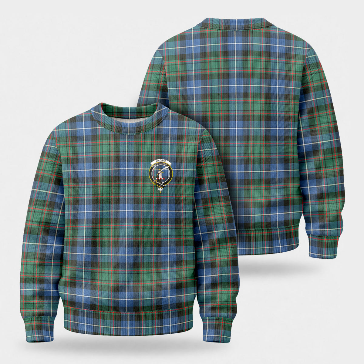 MacRae Hunting Ancient Tartan Crest Sweater