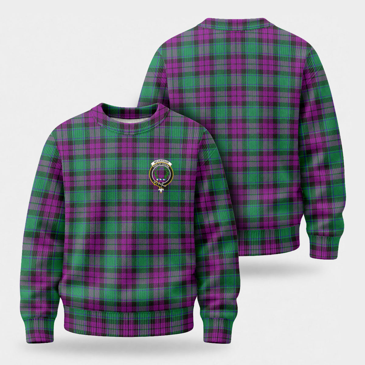McArthur - Milton Tartan Crest Sweater