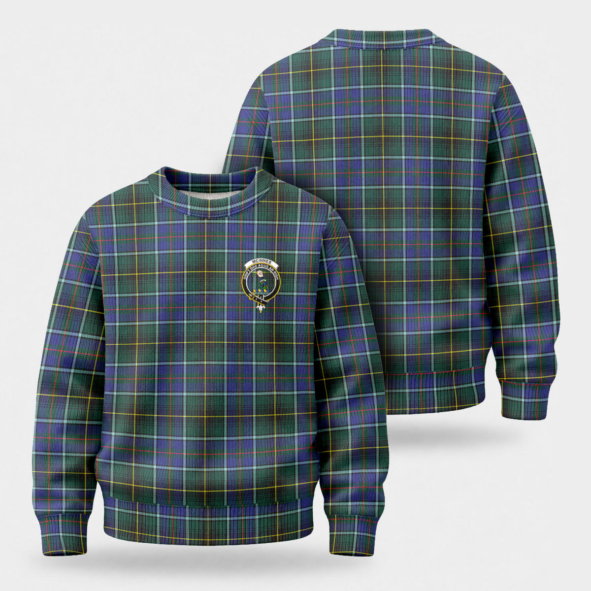 McInnes Modern Tartan Crest Sweater