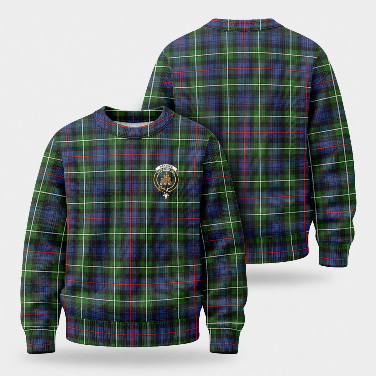 McKenzie Modern Tartan Crest Sweater