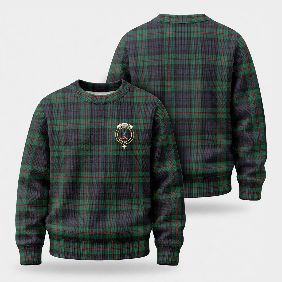 McKinlay Modern Tartan Crest Sweater