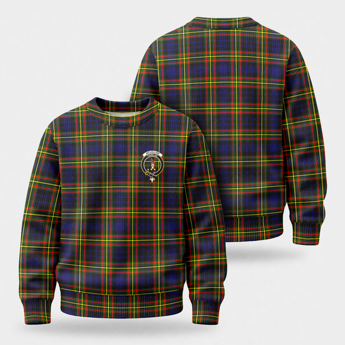 McLellan Modern Tartan Crest Sweater