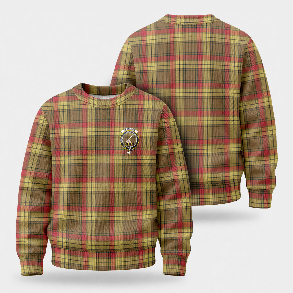 McMillan Old Weathered Tartan Crest Sweater