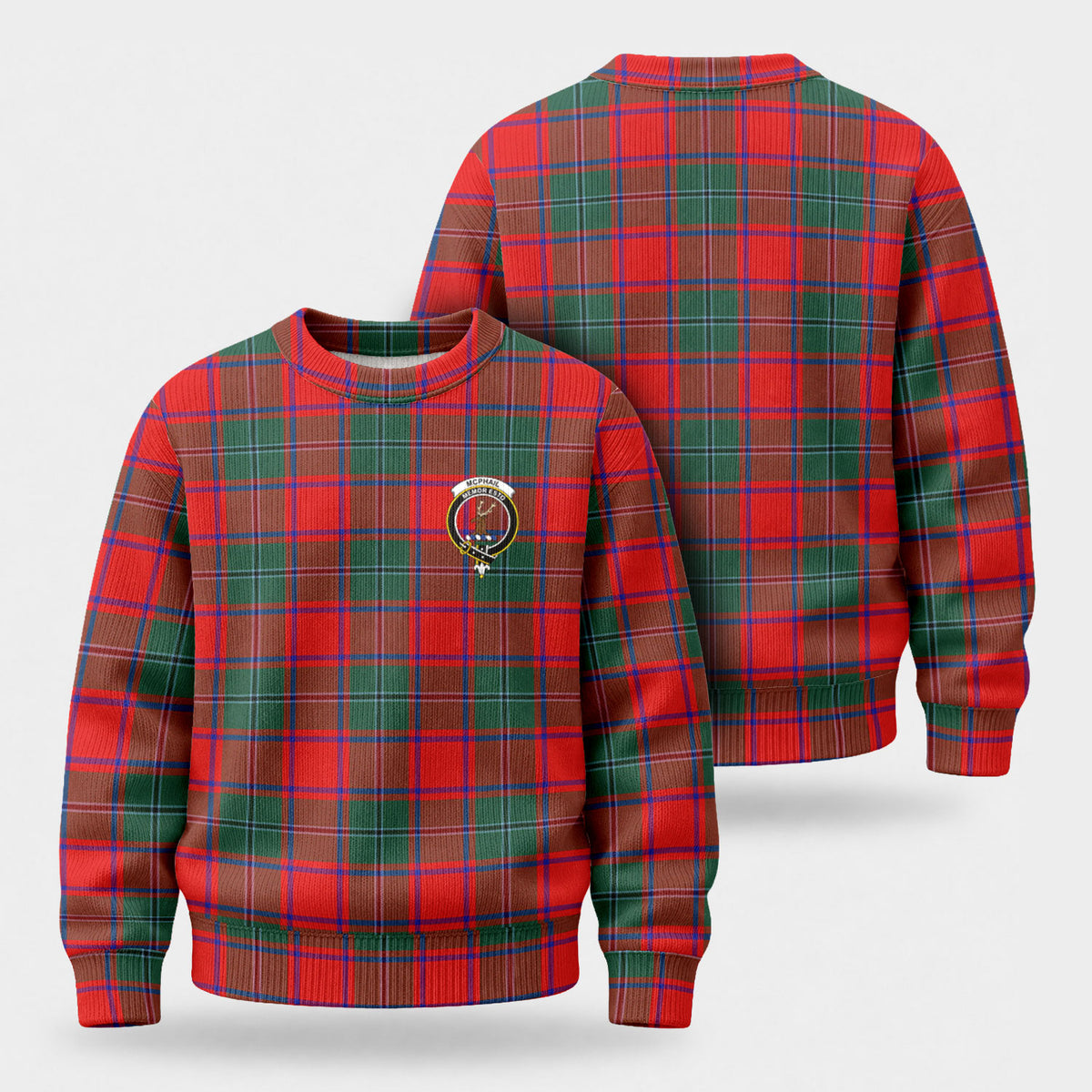 McPhail Clan Tartan Crest Sweater