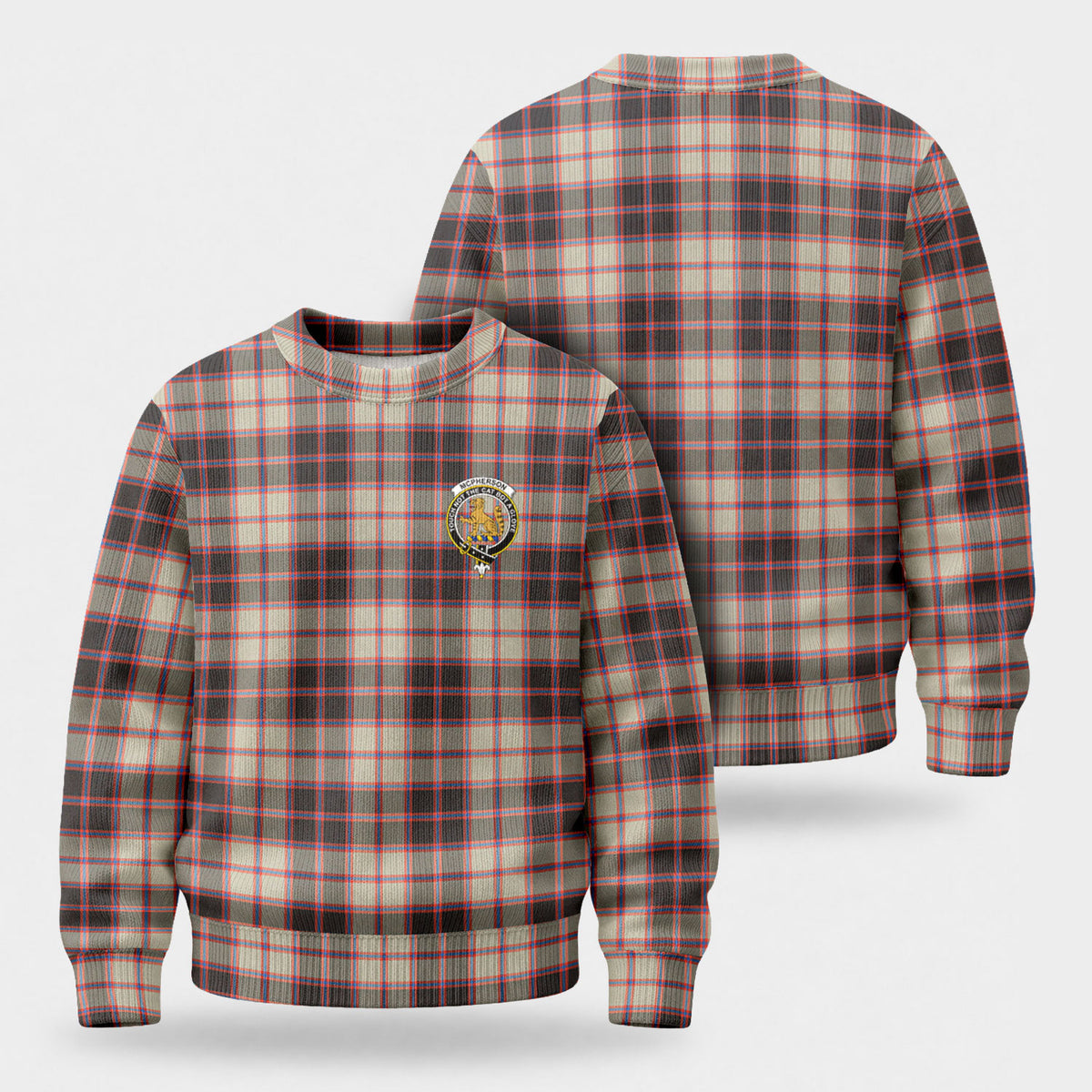 McPherson Hunting Ancient Tartan Crest Sweater