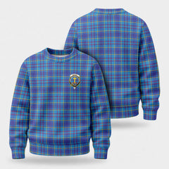 Mercer Modern Tartan Crest Sweater