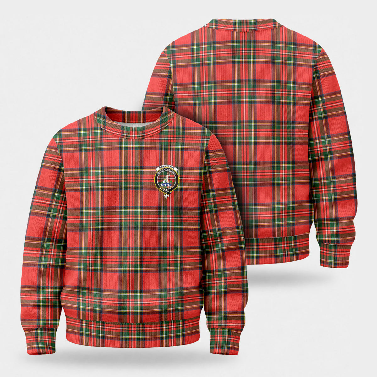 Monypenny Tartan Crest Sweater