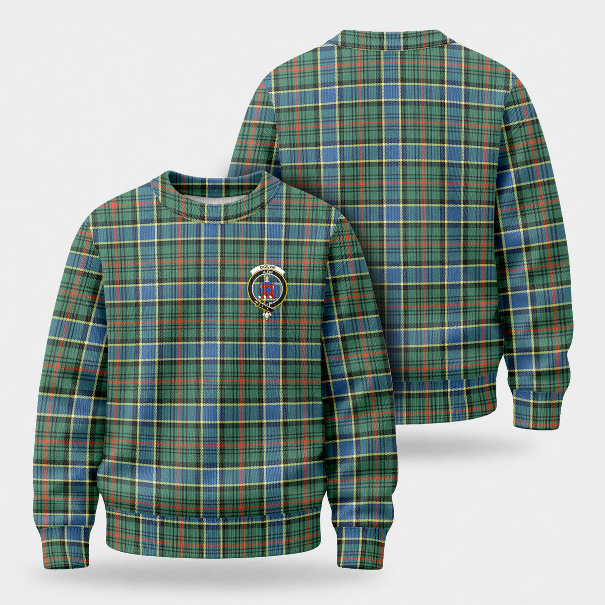 Ogilvie Hunting Ancient Tartan Crest Sweater